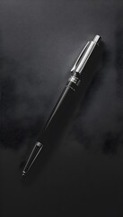Elegant Monochrome Pen on Minimalist Desk