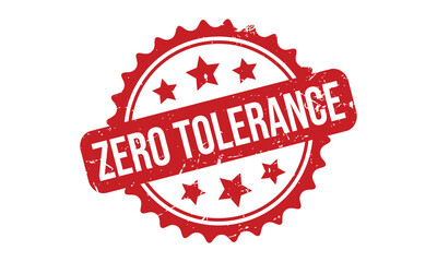 Zero Tolerance Rubber Stamp Seal Vector