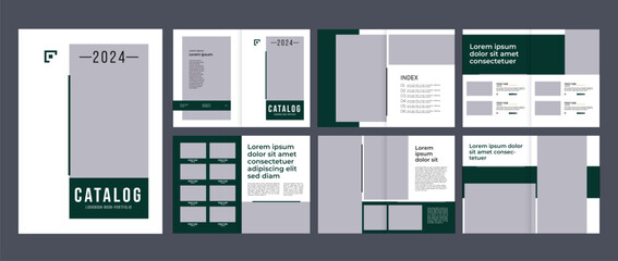 minimalist company product catalog brochure magazine design template, clean furniture or fashion collection portfolio catalogue brochure creative layout or price list 