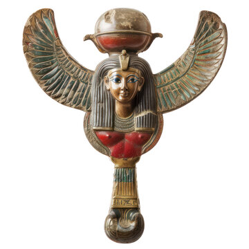 Sistrum Egypt Art object  isolated on transparent png.
