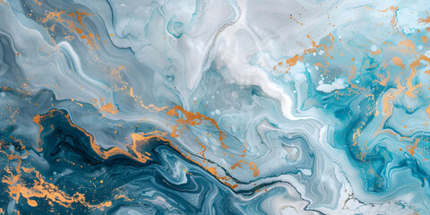 Abstract ocean ART Style incorporates the swirls of marble or the ripples of agate - obrazy, fototapety, plakaty