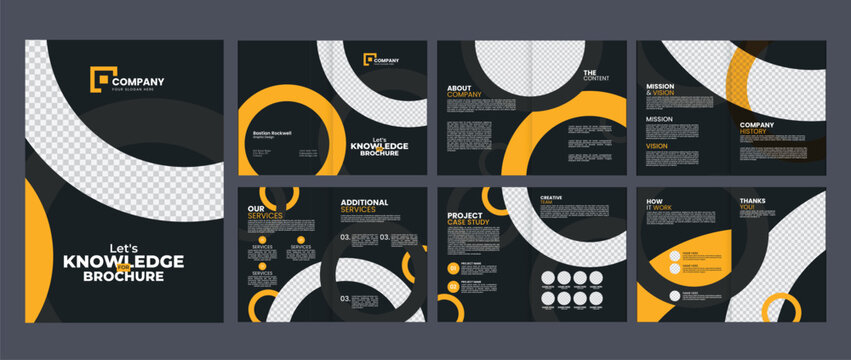 company business brochure magazine design template, profile brochure for creative annual report business proposal brochure template design 