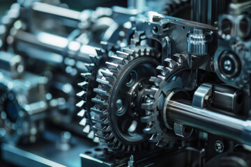 Fototapeta premium Machine gears texture for background