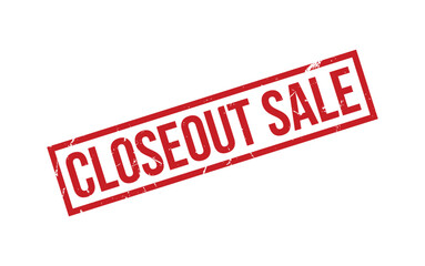 Red Closeout Sale Rubber Stamp Seal Vector