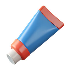 Toothpaste or cream in tube isolated on transparent background