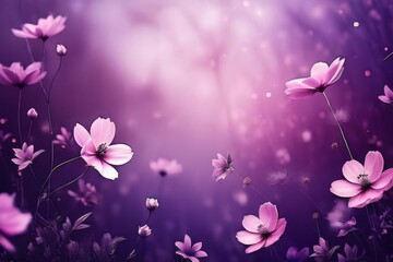violet beautiful blooming background meadow nature field