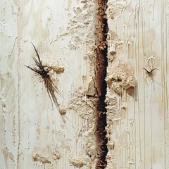 Close up of a wall with a crack