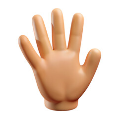 Obraz premium Hand Gesture 3D cartoon isolated on transparent background