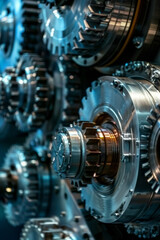Fototapeta premium Machine gears texture for background