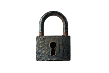Padlock security symbol ,Isolated on a transparent background.