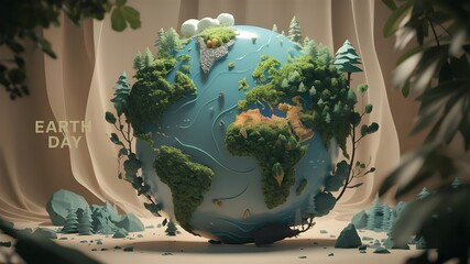 Earth Day concept, globe on a white background, environmental concept, eco=fridenly background, earth day background, copy space background