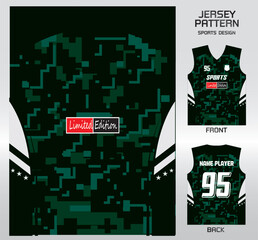 Pattern vector sports shirt background image.green digital military pattern design, illustration, textile background for sports t-shirt, football jersey shirt
