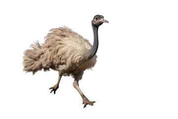 Ostrich running , isolated on transparent background.