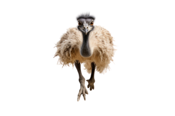 Ostrich running , isolated on transparent background.