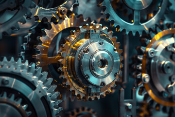 Machine gears texture for background