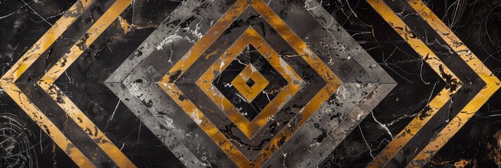 Ancient surreal meander roman, greek geometric patterns on marble. Luxurious stone designs on a rich marble background, exuding elegance and classical style - obrazy, fototapety, plakaty