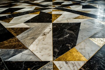 Ancient surreal meander roman, greek geometric patterns on marble. Luxurious stone designs on a rich marble background, exuding elegance and classical style - 784292135