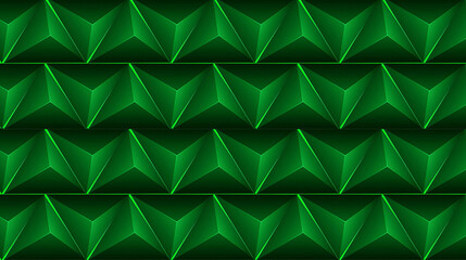 3d triangular regular geometric pattern design in green color luxury elegant natural wallpaper
