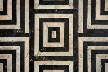 Ancient surreal meander roman, greek geometric patterns on marble. Luxurious stone designs on a rich marble background, exuding elegance and classical style - 784294564