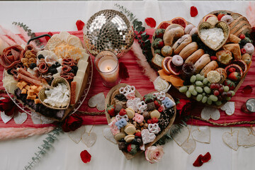 Three Heart Shaped Charcuterie Grazing Boards