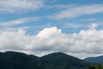Landscape of sky and mountains