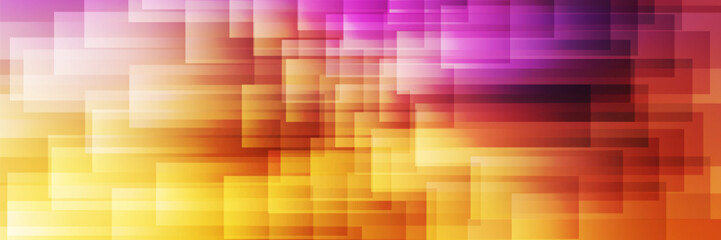 Abstract Layered Overlapping Geometric Gradient Shapes Pattern with Various Random Sized Rectangles Colored in Shades of Yellow, Brown and Purple - Geometric Overlays Texture Vector Background Design