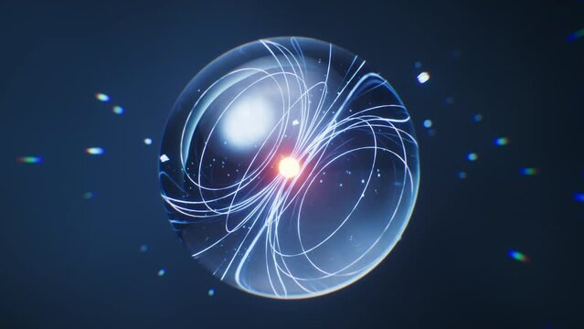 Physics quantum and scientific background, 3d rendering.