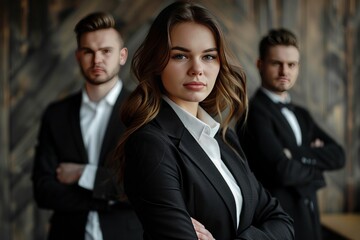 Businesswoman Leading Her Team: Concept of Leadership