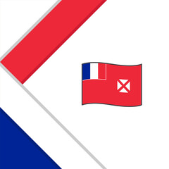 Wallis And Futuna Flag Abstract Background Design Template. Wallis And Futuna Independence Day Banner Social Media Post. Wallis And Futuna Illustration