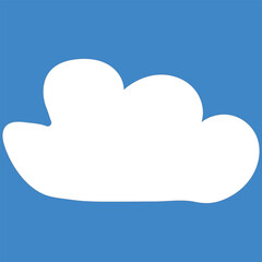 Cloud. Abstract white cloudy isolated on white background. Vector illustration. Cloud icon.   