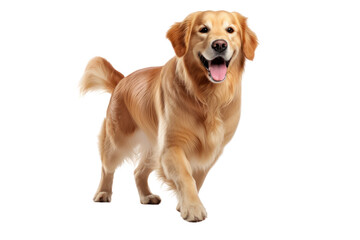 An adorable Golden Retriever dog. Isolated on a transparent background.