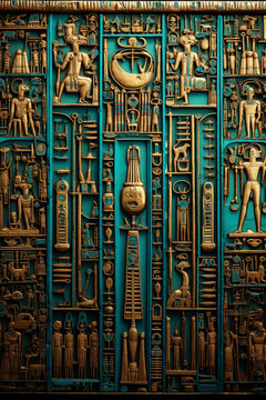 Close-up of a 3D-rendered, hyper-realistic ancient egypt history culture