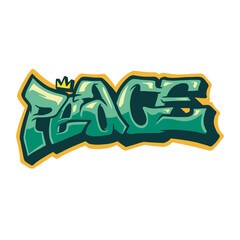 Peace Graffiti Urban Street Art, Transparent Background Png file