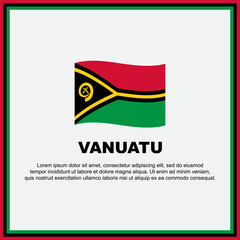 Vanuatu Flag Background Design Template. Vanuatu Independence Day Banner Social Media Post. Vanuatu Banner