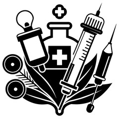 science and icons set