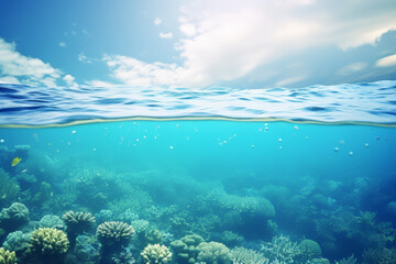 Background of Blue Sea and Oceans Waves, world Oceans day, save the Oceans, save the water, Environmental day.