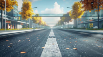 photorealistic highway on town background Generated with Ai tools