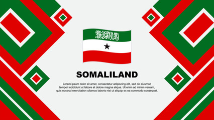 Somaliland Flag Abstract Background Design Template. Somaliland Independence Day Banner Wallpaper Vector Illustration. Somaliland Cartoon - obrazy, fototapety, plakaty