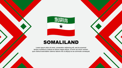 Somaliland Flag Abstract Background Design Template. Somaliland Independence Day Banner Wallpaper Vector Illustration. Somaliland Illustration - obrazy, fototapety, plakaty