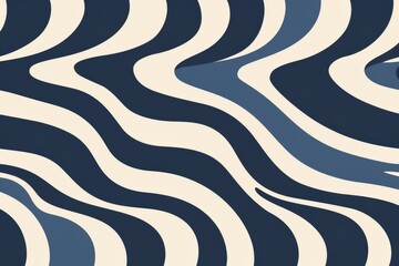 Blue and white pattern with wavy lines