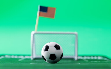 Soccer ball with American flag