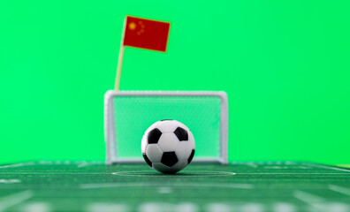 Soccer ball with Chinese flag