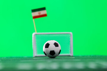 Soccer ball with Iranian flag