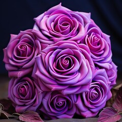 illustration of Superb satin design of the magical roses uNreal, Generative ai