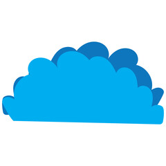 cloud icons in flat design isolated on white background. Cloud symbol for your web etc. 