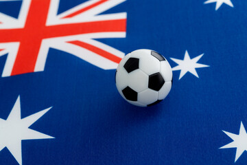 Soccer ball on Australia flag