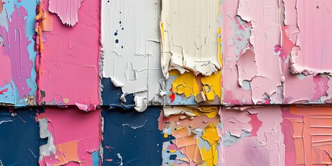 Close up of paint peeling off wall