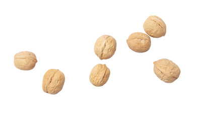 Walnuts isolated white background