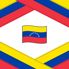 Venezuela Flag Abstract Background Design Template. Venezuela Independence Day Banner Social Media Post. Venezuela Template