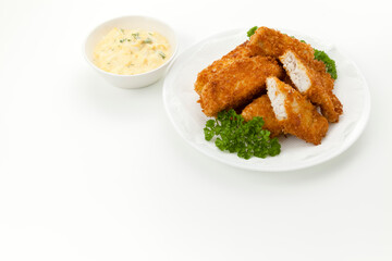 まぐろカツと手作りタルタルソース添え